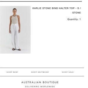 Dissh karlie stone bind halter top size small. New with tags